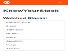 Tablet Screenshot of knowyourstack.com